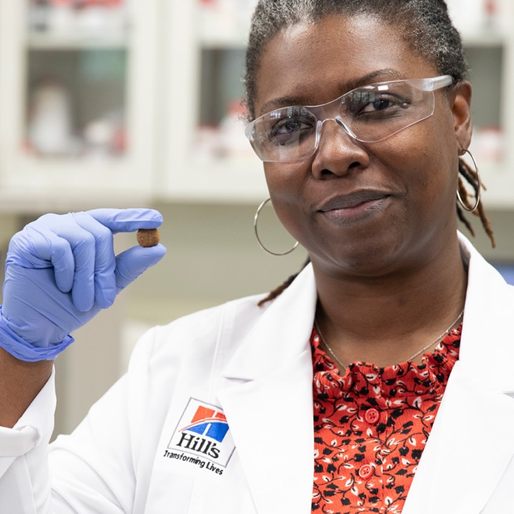 znanstvenik-istraživač drži grickalice